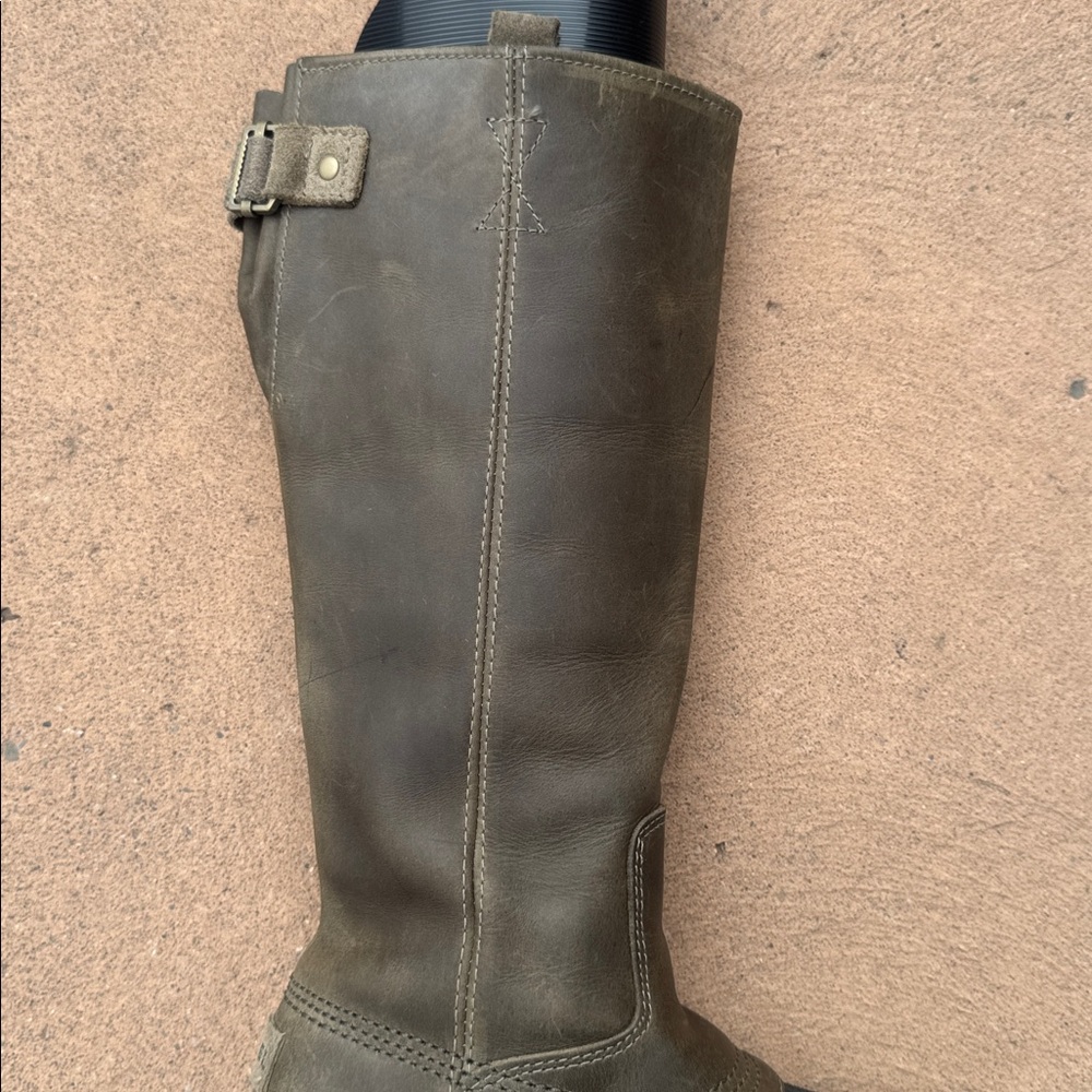 Sorel Tivoli II Tall Waterproof Winter Boots Green Leather Rubber Size 6.5 - Picture 9 of 16